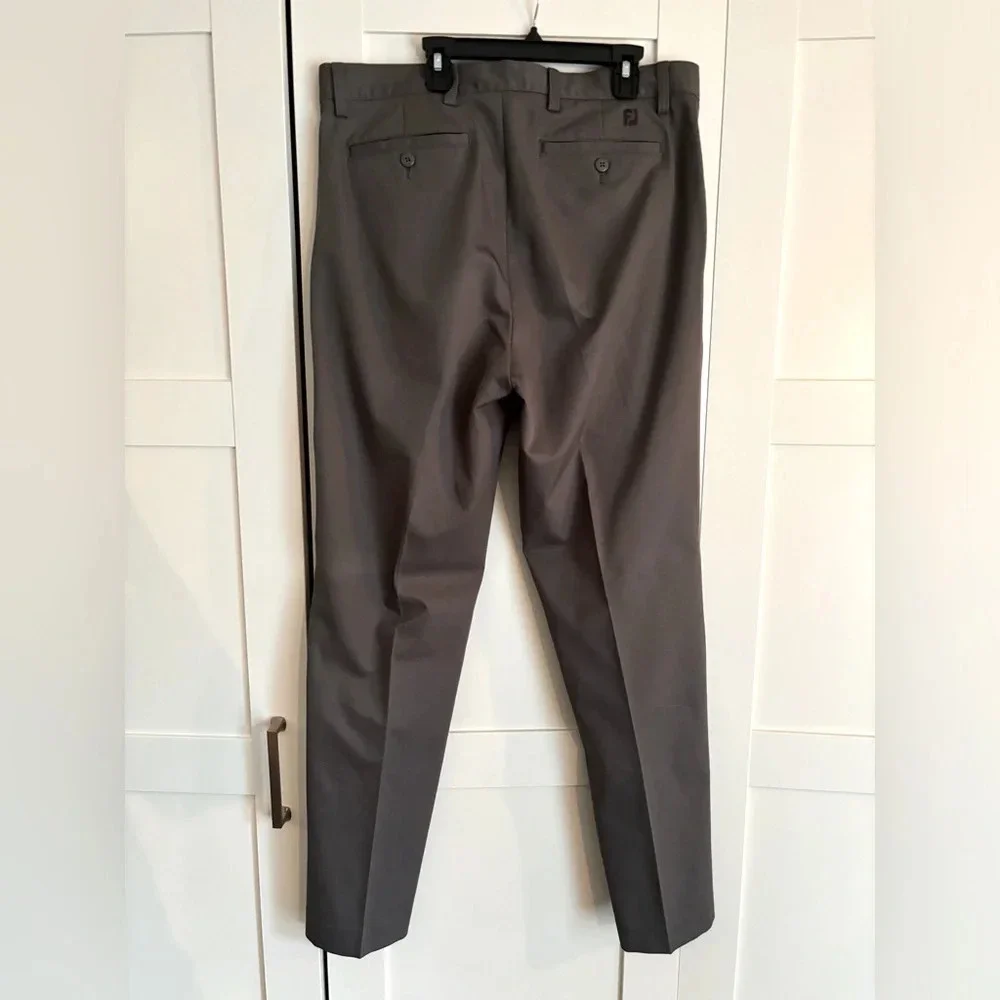 Footjoy Pants Mens 34X32 5 Pocket Performance Golf Athletic Fit FJ Gray Chino